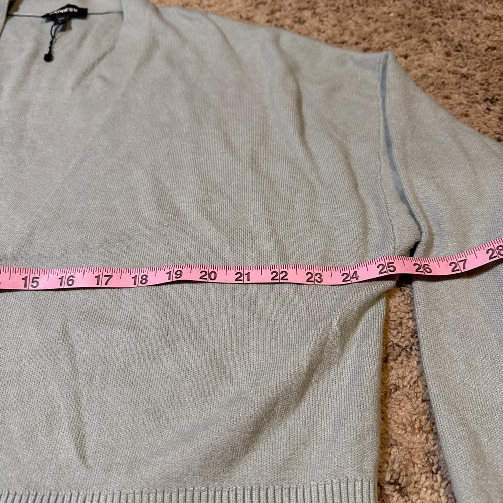 Women's EXPRESS Light Blue Cardigan XL - Picture 3 of 7